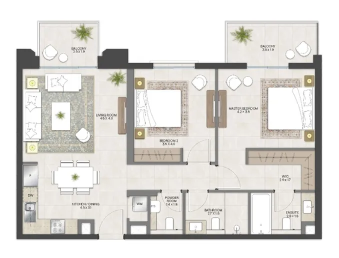 Apartment 2 Bedrooms