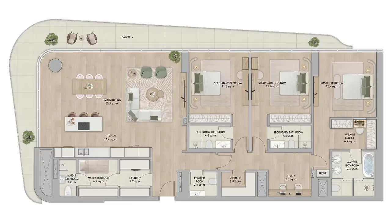 Apartment 3 Bedrooms