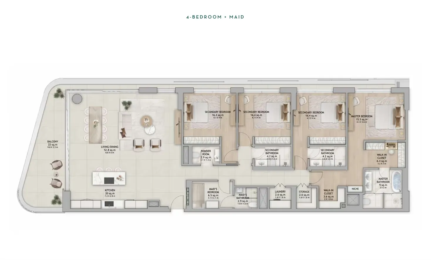 Apartment 4 Bedrooms