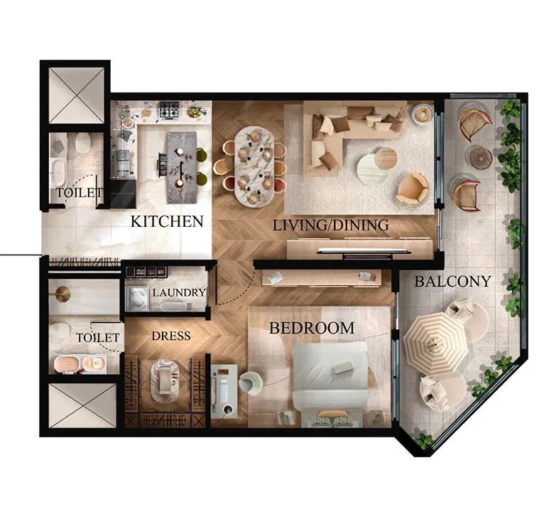 Apartments 1 Bedroom