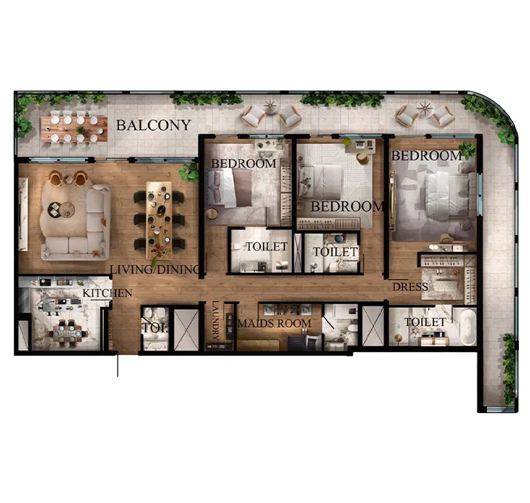 Apartments 3 Bedrooms