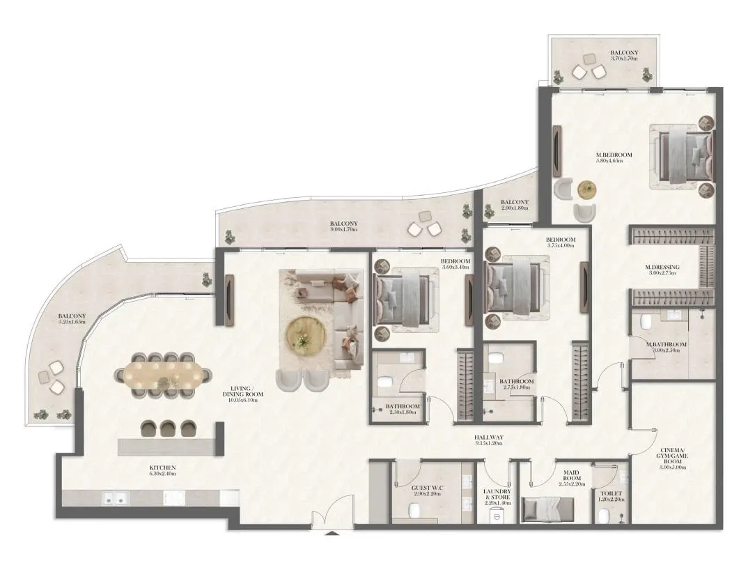 Apartments 3 Bedrooms