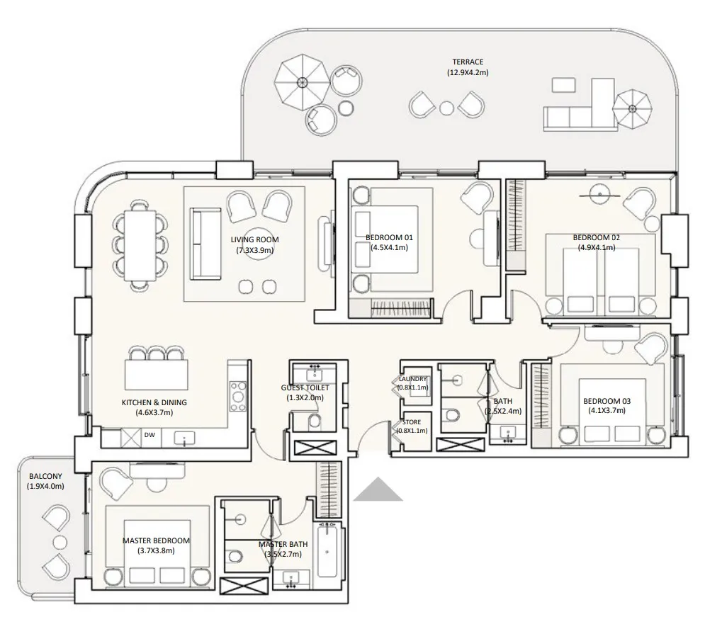 Apartment 4 Bedroom
