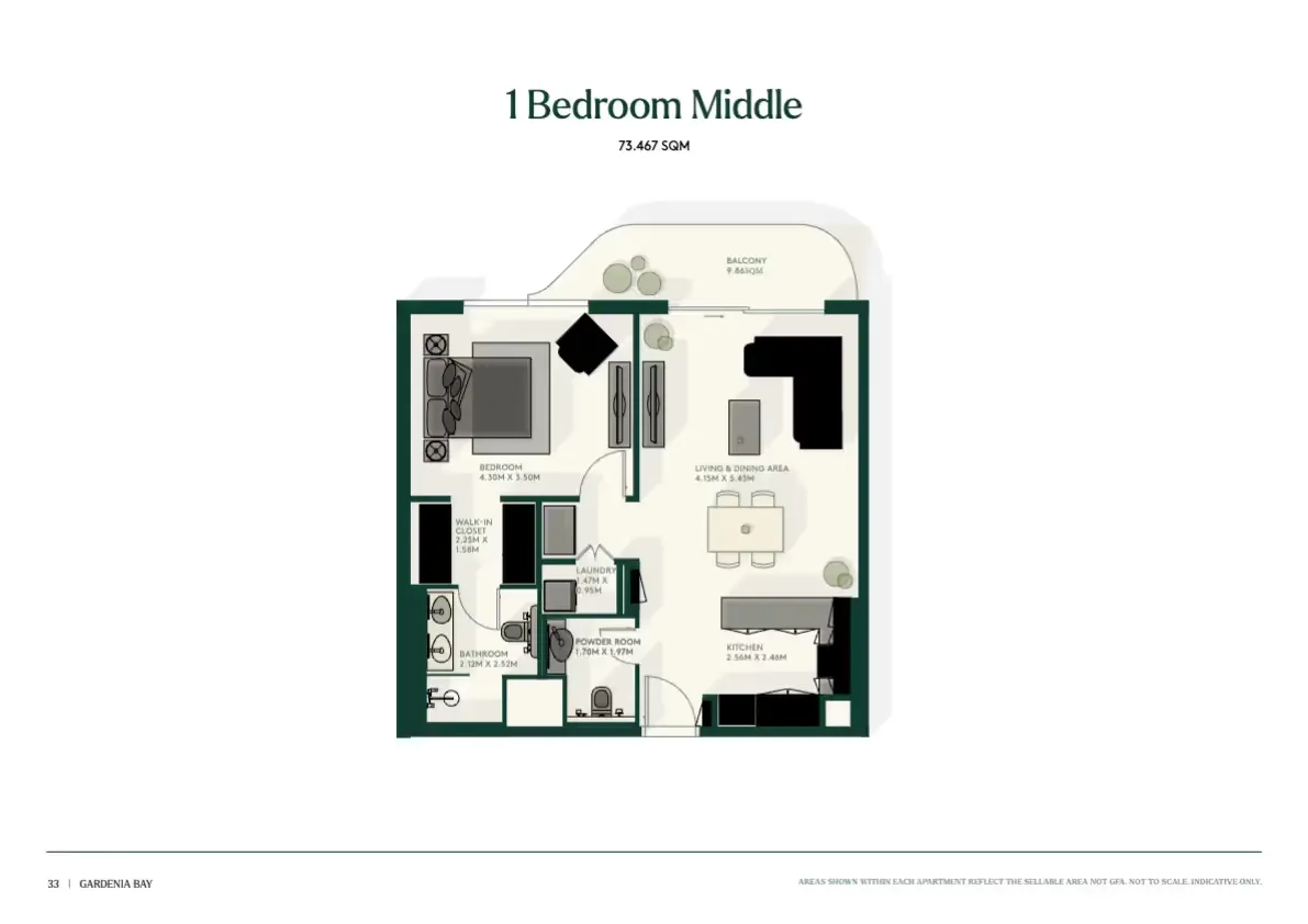 1 Bedrooms