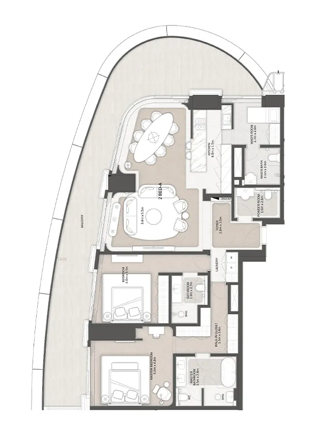 2 Bedrooms
