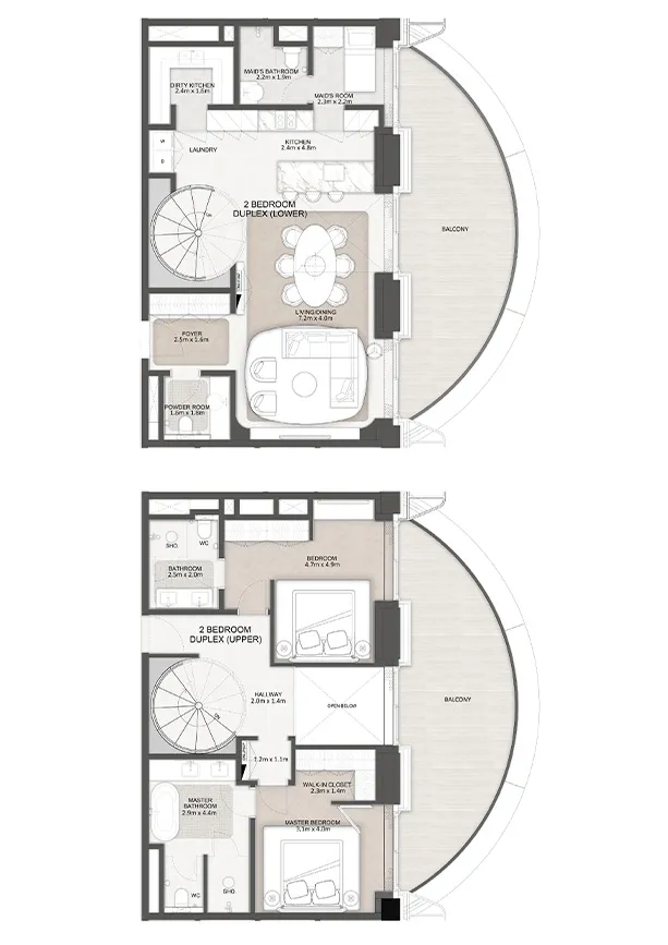 2 Bedrooms