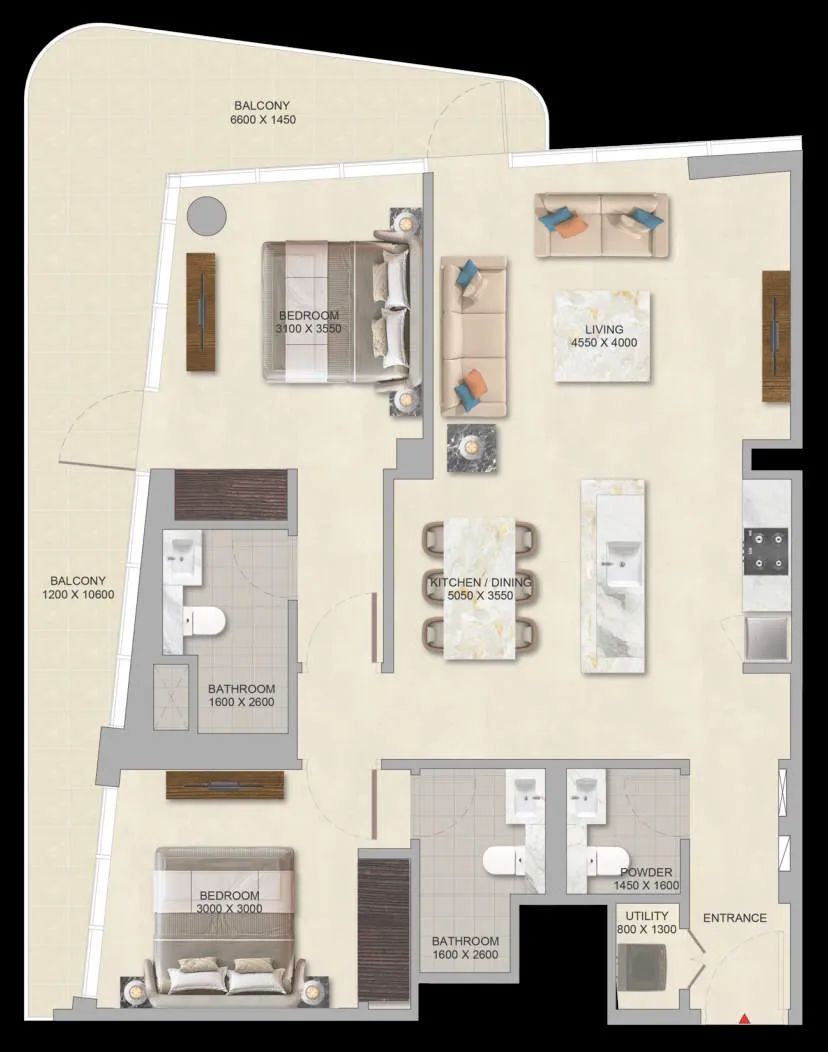 2 Bedrooms