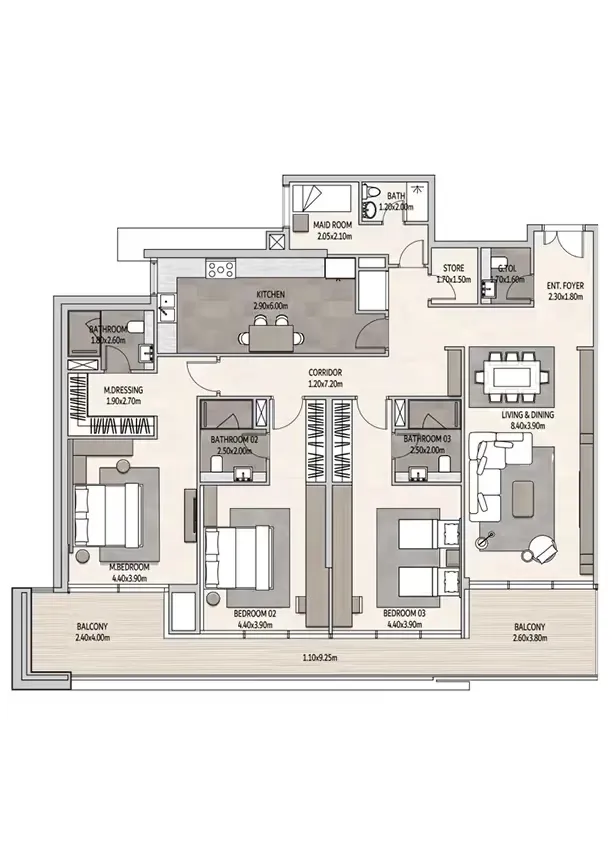 3 Bedrooms